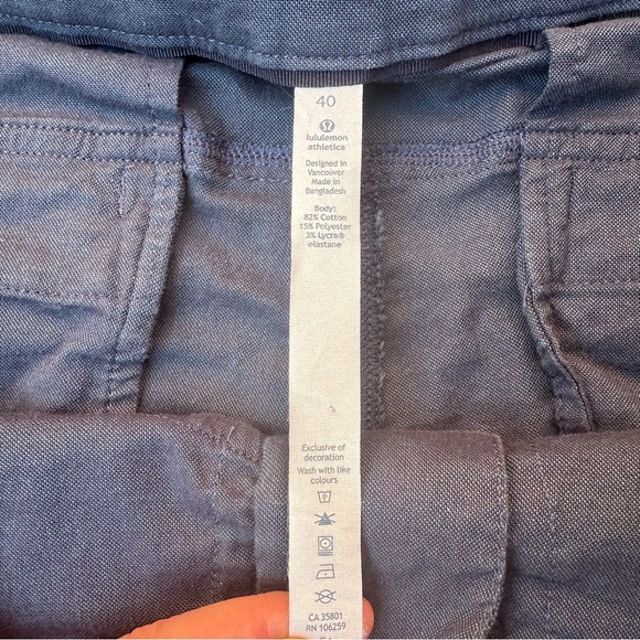 Mens Lululemon Golf Shorts Size 40 Graphite Grey 11 Inch Inseam - Picture 4 of 8